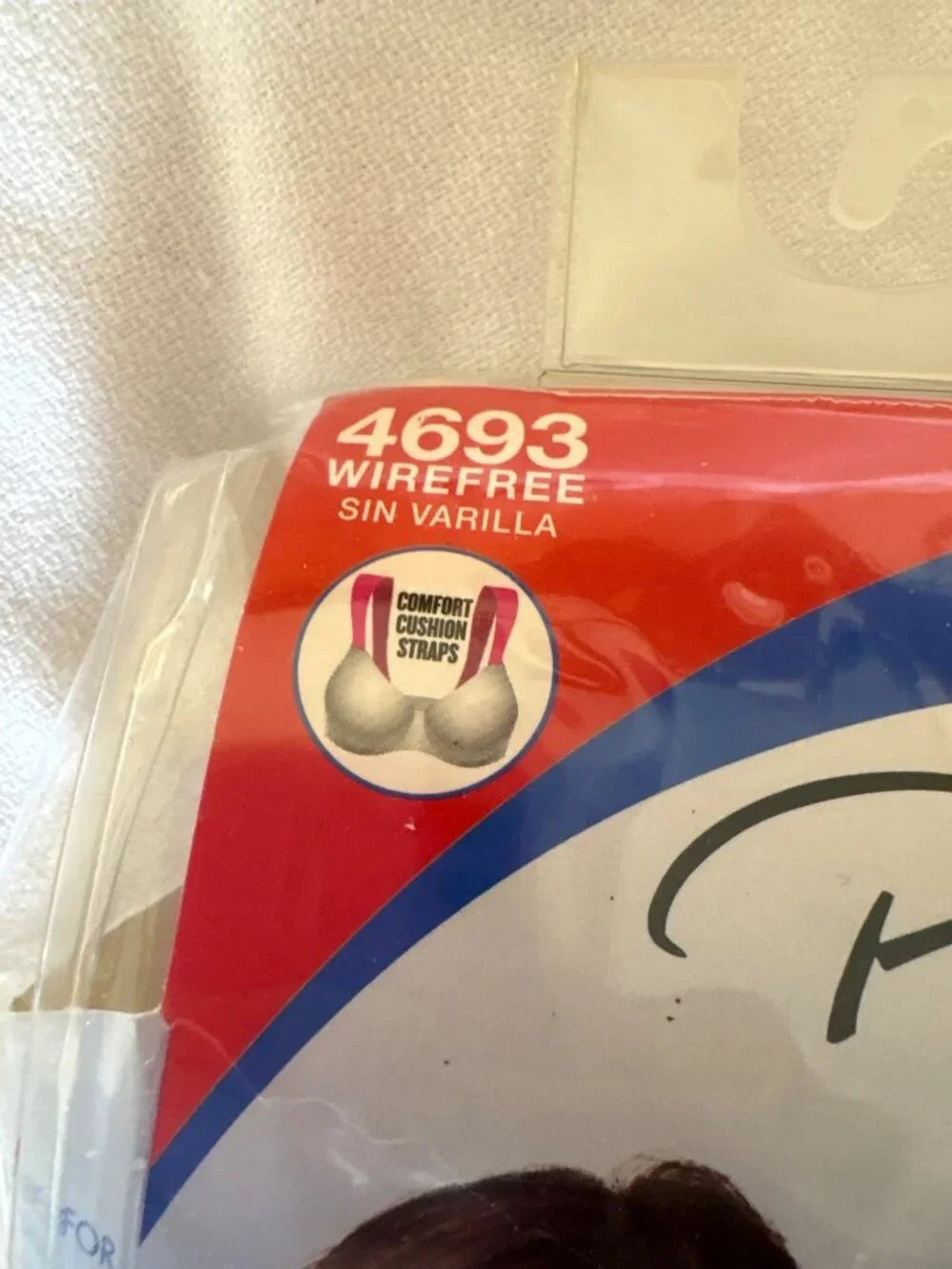 Playtex 18 Hour Wirefree Bra 40D White Comfort Cushion Straps Side & Back Smooth